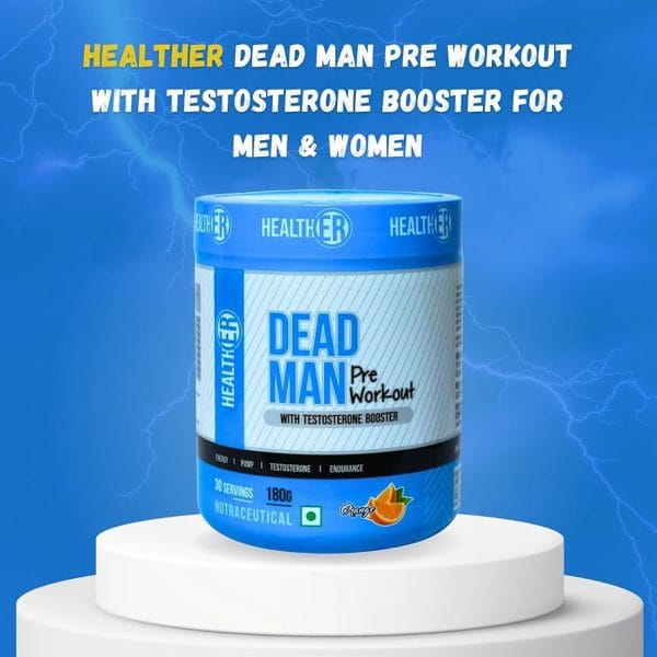 HealthER Dead Man Pre Workout with Testosterone Booster for Men & Women | For Extreme Pump, Intense Focus and High Energy ( Free Delivery )