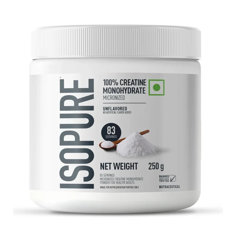 Isopure 100% Creatine Monohydrate Micronized � 250 gm (0.55 Lb), Unflavored ( Free delivery )